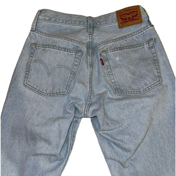 LEVIS WOMEN’S 501 SKINNY JEANS HIGH RISE BUTTON FLY THE RIPS/TEARS ARE ORIGINAL - Picture 10 of 15